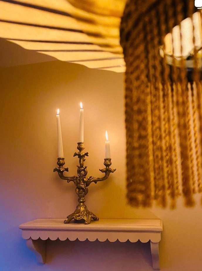 Antique Gold Ornate Candelabra
