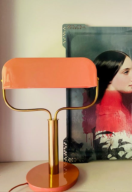 Terracotta & Gold Desk Lamp