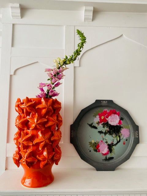 Large Orange Starfish Vase