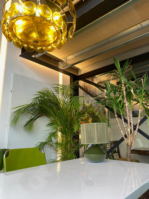 Forest Green Table Lamp with Shade