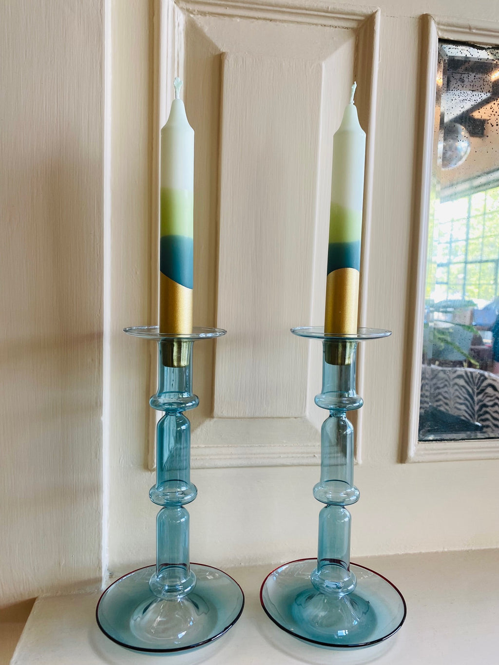 Multi Coloured hand dipped candles