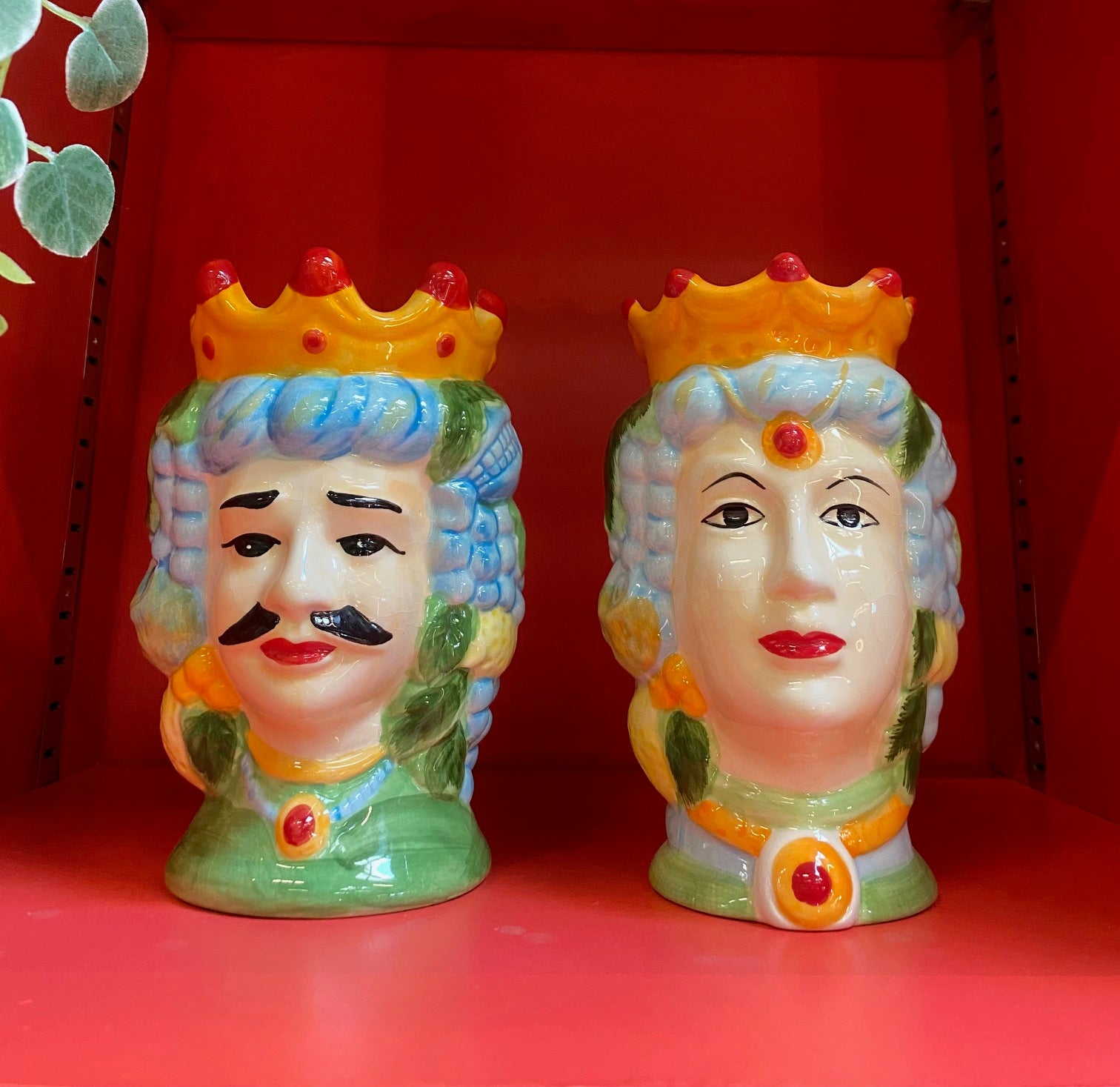 Ceramic Pair of Moor Heads