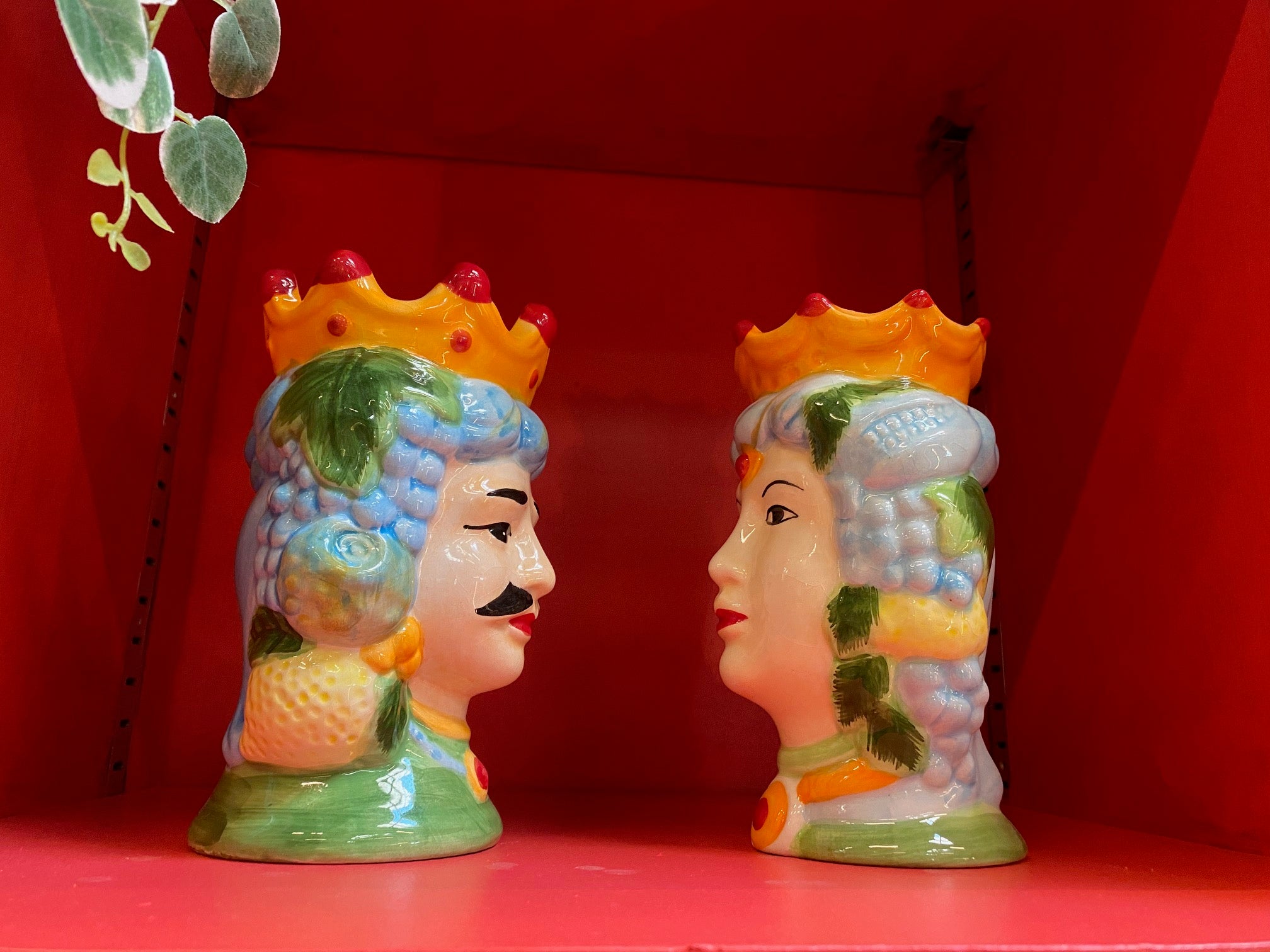 Ceramic Pair of Moor Heads