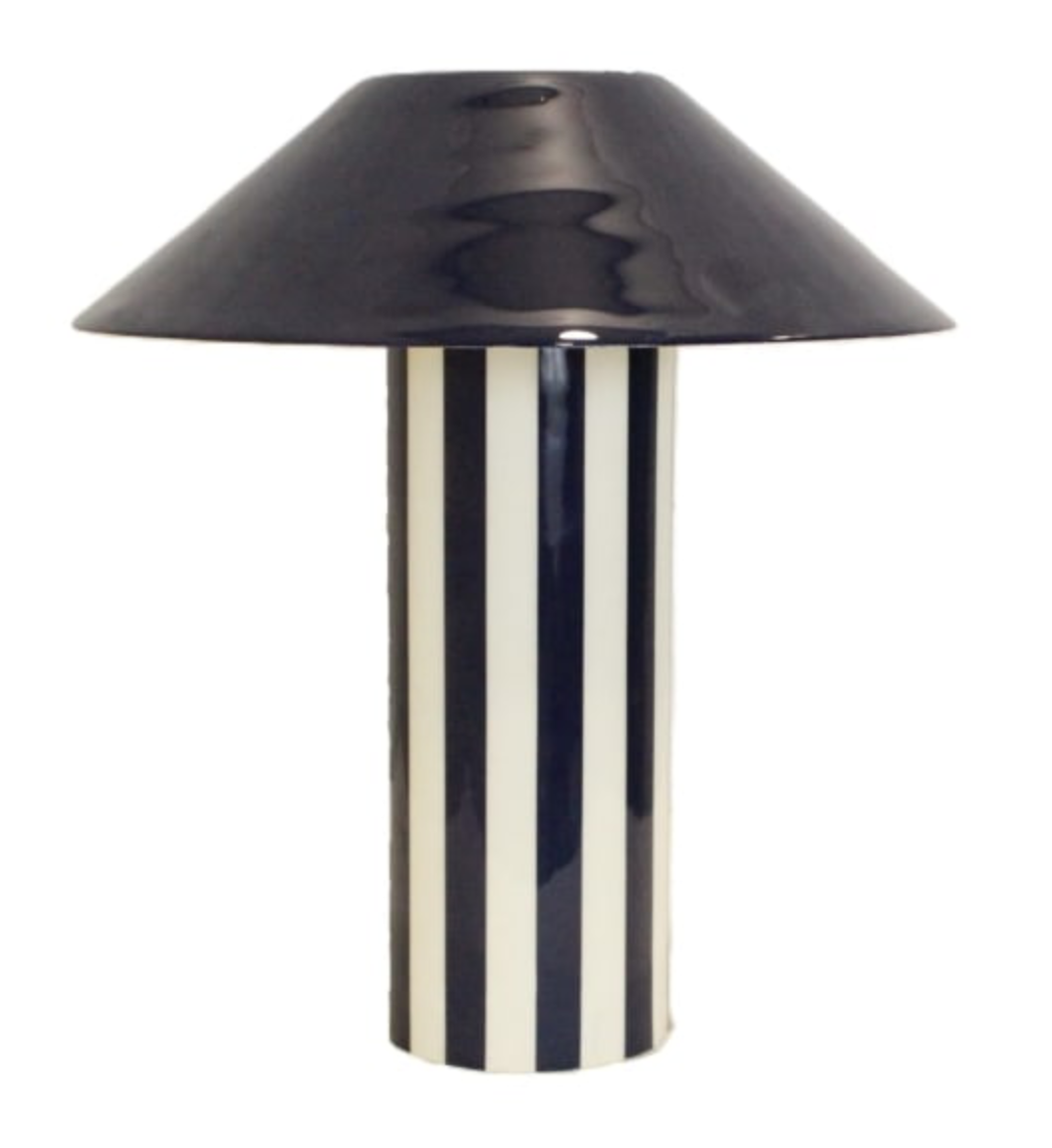 Navy and White Stripe Table Lamp