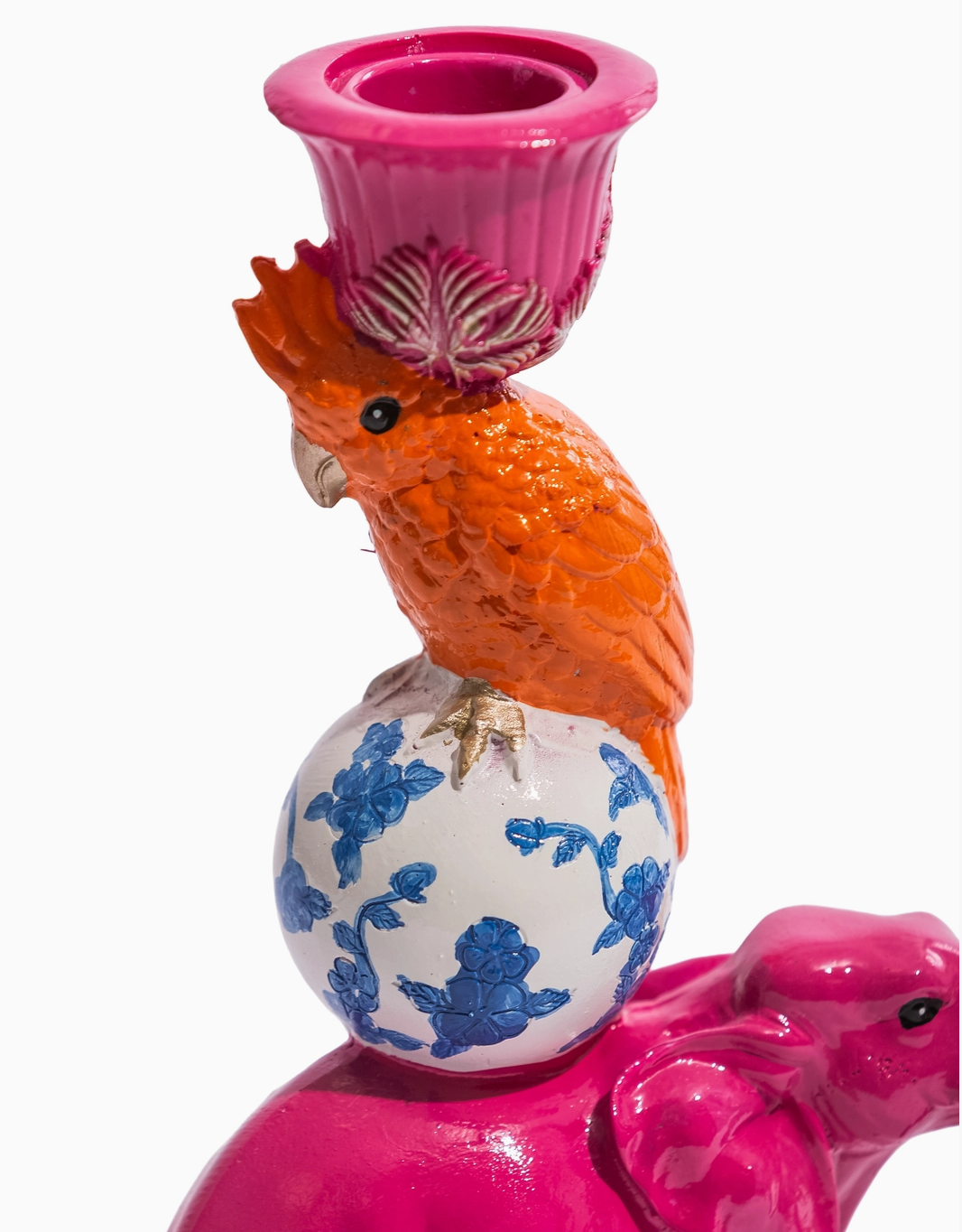 Elephant & Cockatoo Candle Holder