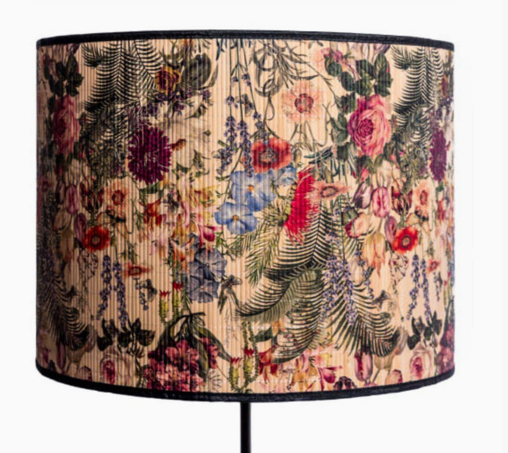 Multi Floral Bamboo Pendant Shade