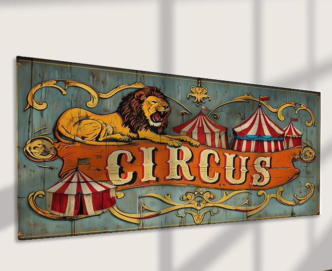 Circus Metal Sign