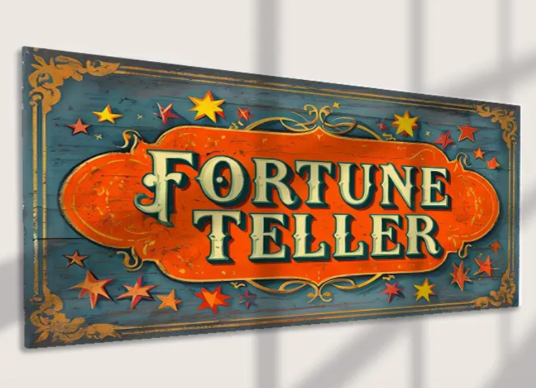 Fortune Teller Metal Sign