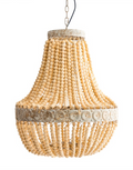 Bohemian Wooden Beaded Chandelier
