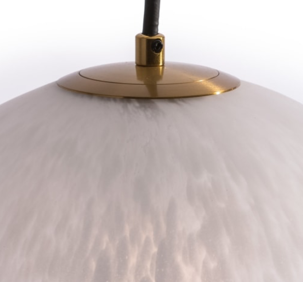 Large Moon Pendant Glass Lamp