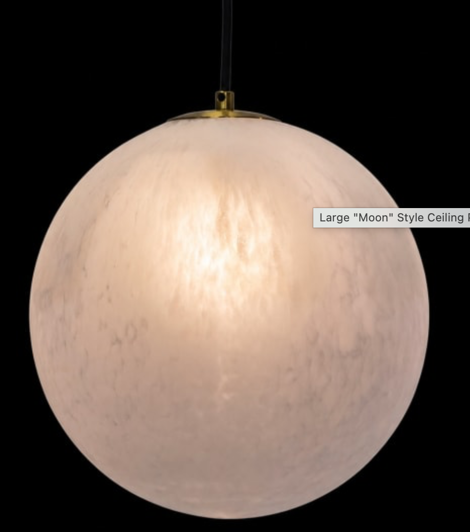 Large Moon Pendant Glass Lamp