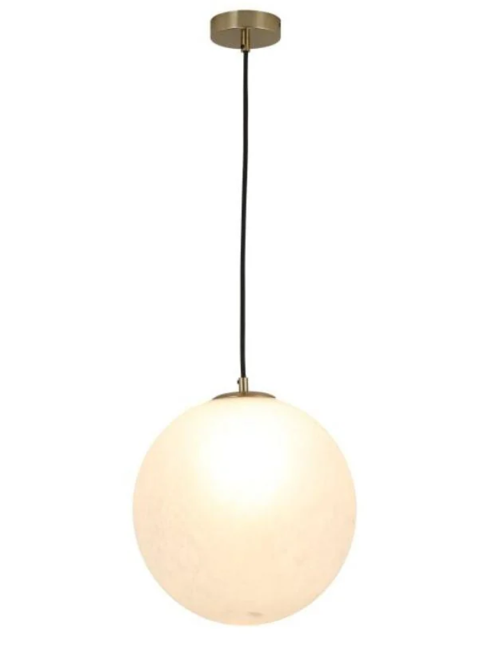 Large Moon Pendant Glass Lamp