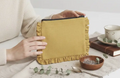 Canvas Ruffle Pouch
