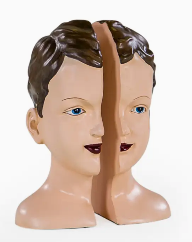 Deco Heads Book Ends