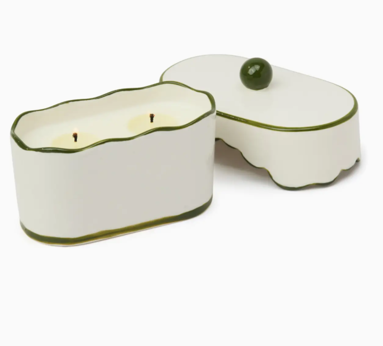 Ceramic Dish Candle - Smoked Pistachio